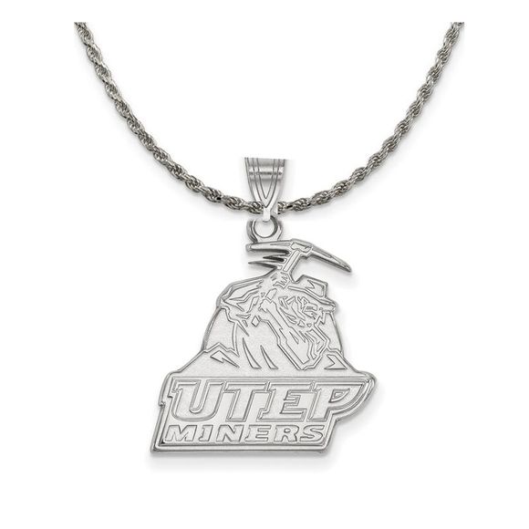Sterling Silver U. of Texas at El Paso Large Pendant...